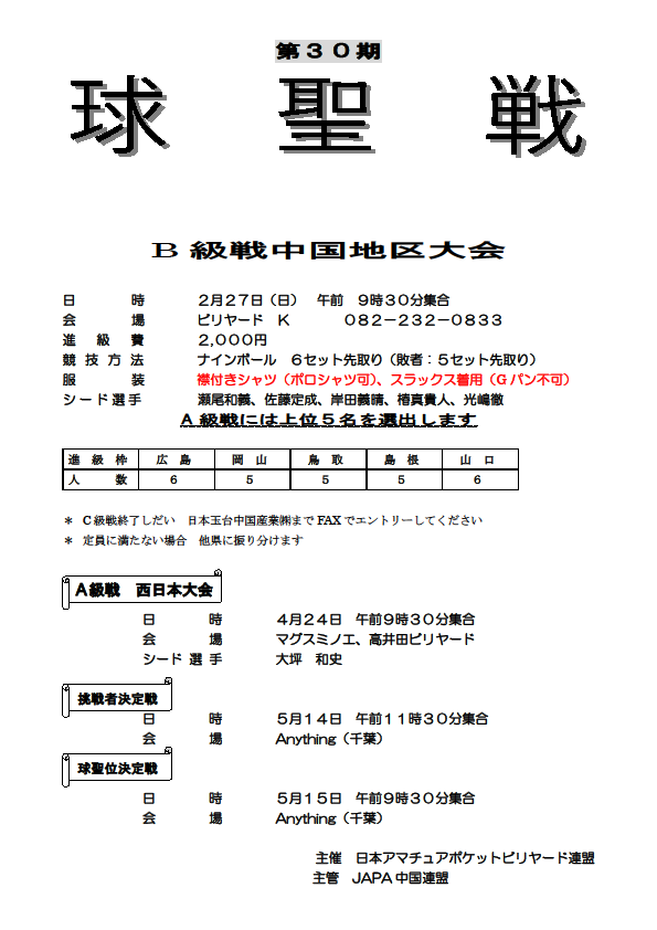 HPBC(Hiroshima Pocket Billiard Club)