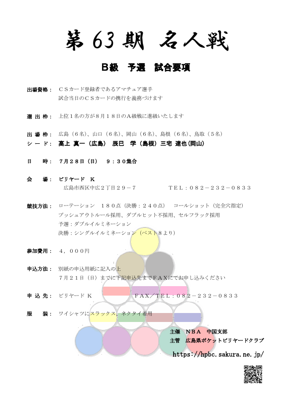 HPBC(Hiroshima Pocket Billiard Club)